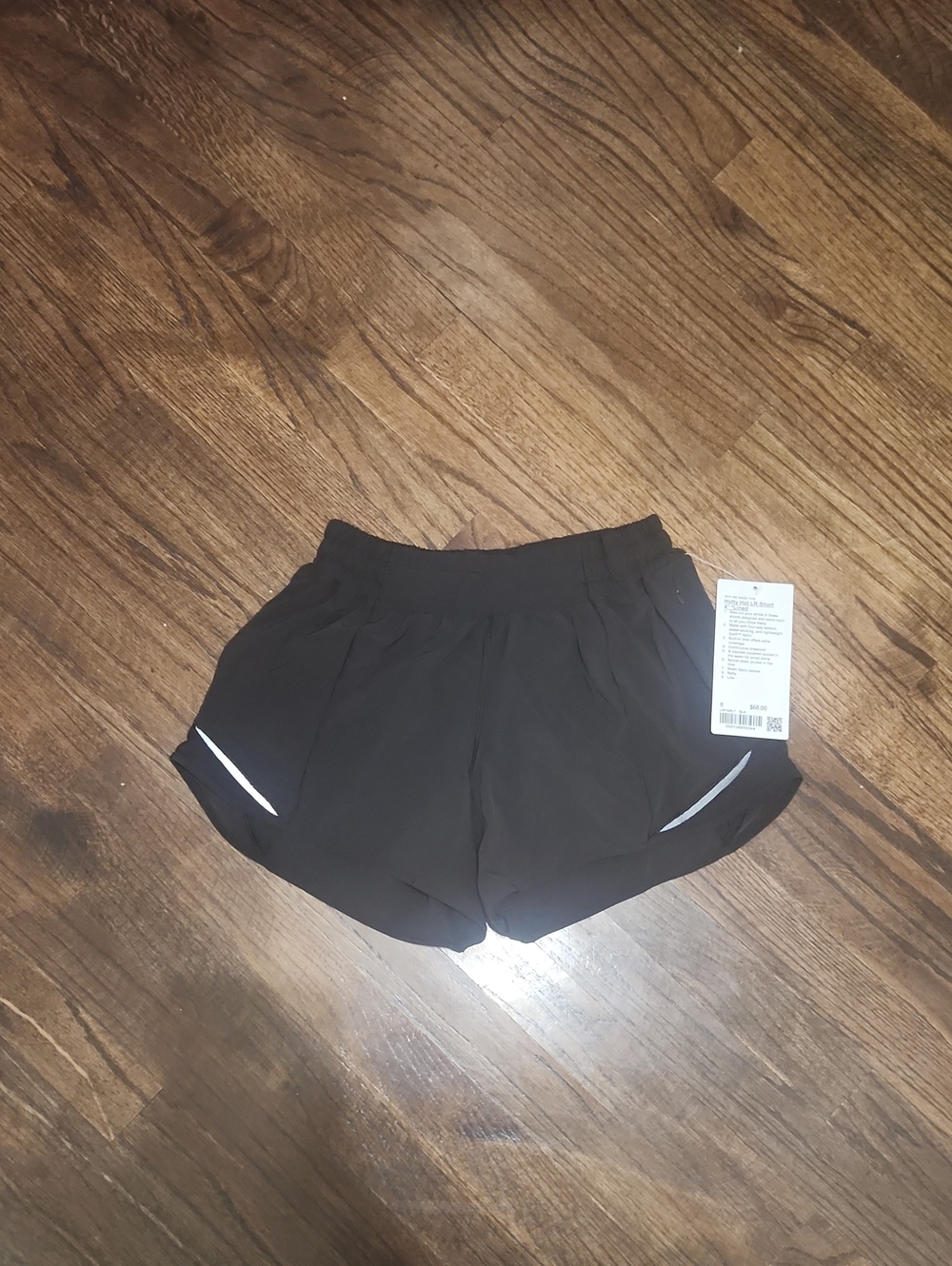 lululemon athletica Black Running Shorts with Reflective Accents